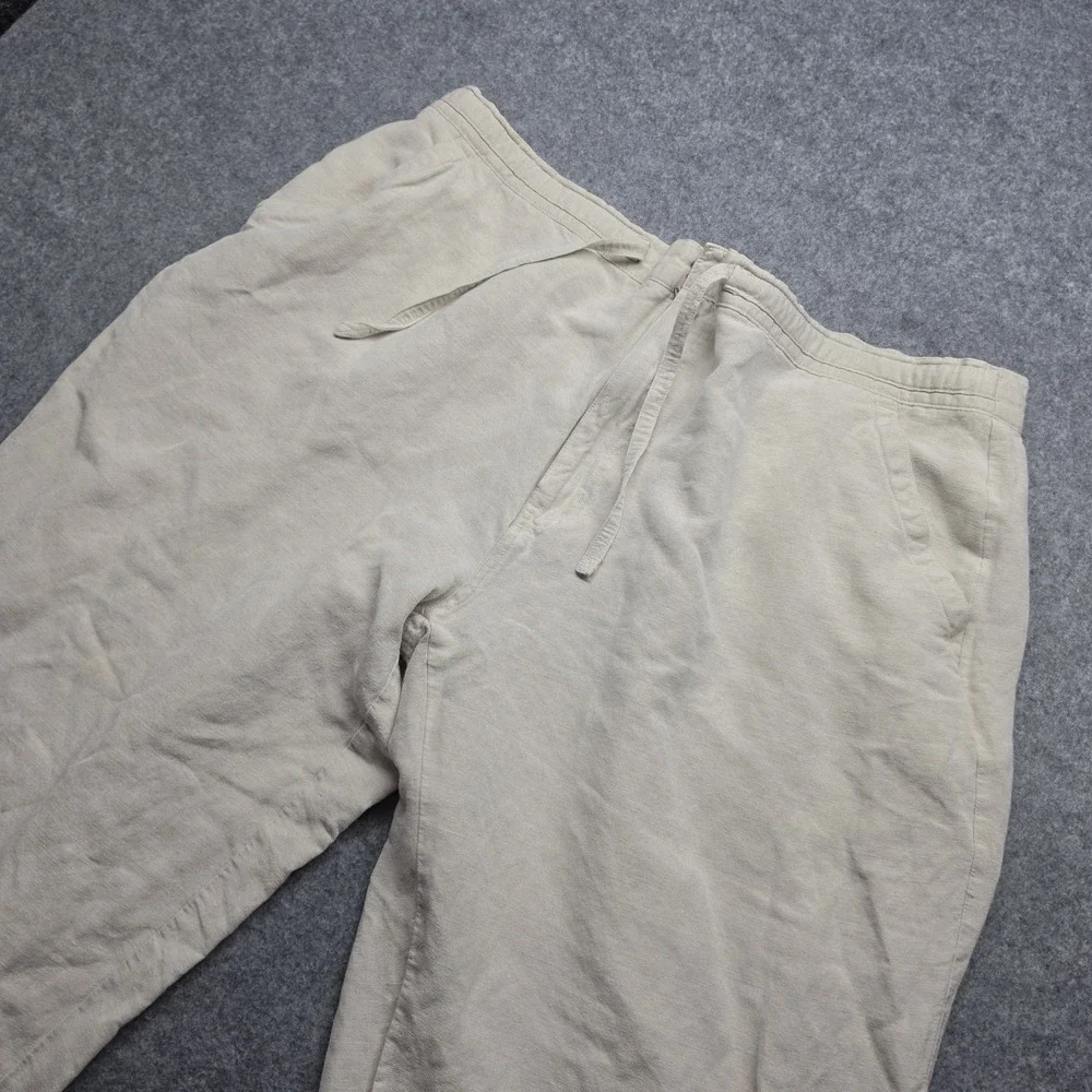 Cubavera Men Linen Blend Flat Front Chino 42x30 Travel Resort Vacation Cruise